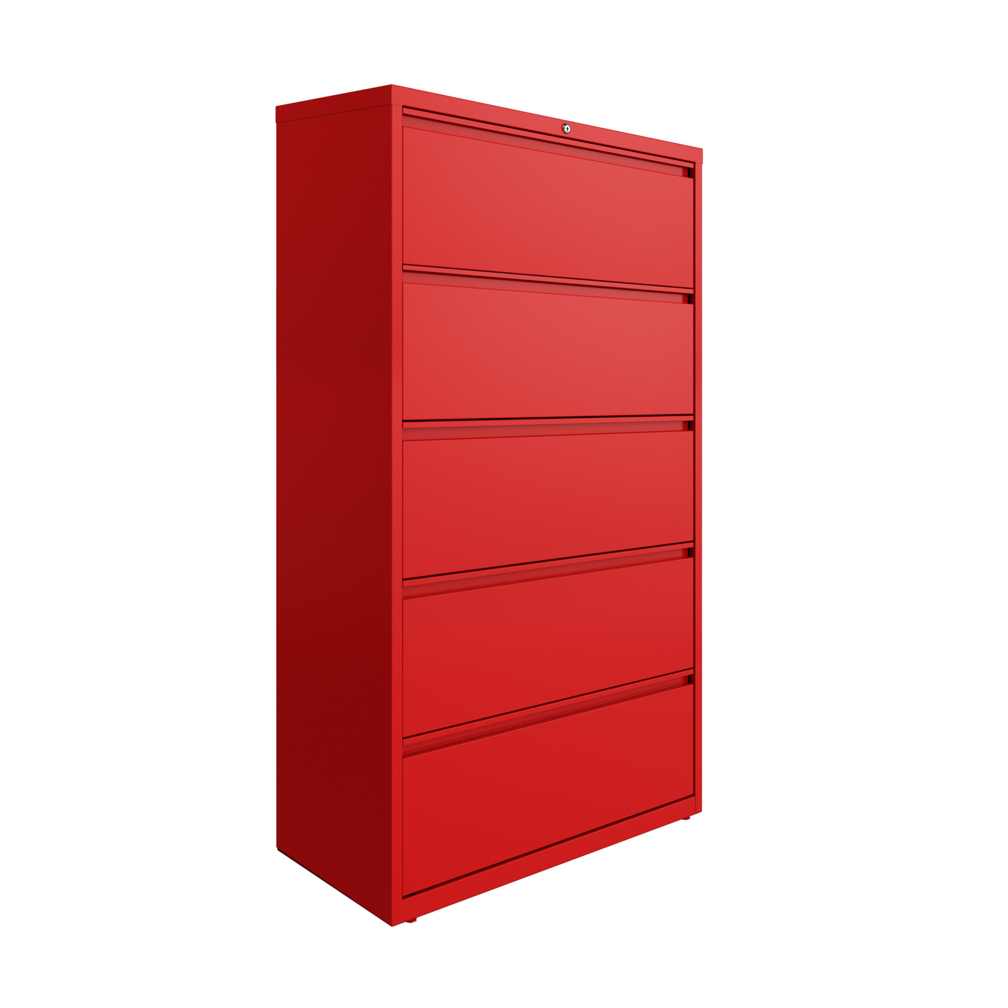 Hirsh Industries, 5 Drawer Lateral File Cabinet, Width 36 in, Depth 18.625 in, Height 67.625 in, Model# 24258